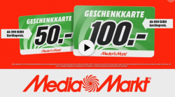 50 € Geschenkkarte ab 399 € Gerätepreis oder 100 € Geschenkkarte ab 999 € Gerätepreis @Media Markt