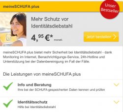 Gutschein über 9,95€ für SCHUFA PLUS Paket
