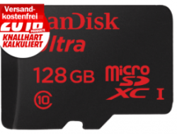 MediaMarkt: SANDISK ULTRA UHS-I microSDXC 128 GB für 39€.  (PVG : 49,98€)