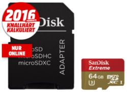 Media Markt: Sandisk Extreme microSDXC 64GB für 24€ (PVG: 29€)