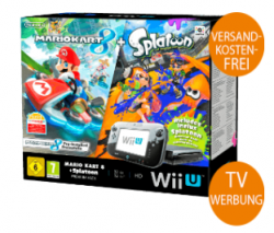 Saturn: NINTENDO Wii U Mario Kart 8 + Splatoon Premium Pack Schwarz + Animal Crossing: amiibo Festival inkl. Figuren und Karten für 269€ (PVG: 329,74)