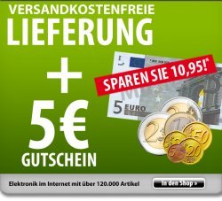 Voelkner: 5 Euro Gutschein (bestellwert 34,95 Euro) + versandkostenfrei