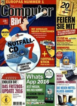 Zeitschriften-Club: Halbjahresabo (13 Ausgaben) Computer Bild mit DVD durch Gutscheincode für nur 15 Euro statt 65 Euro