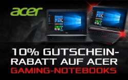 10% Rabatt auf alle Gaming-Notebooks der Marke Acer mit Gutscheincode @Comtech