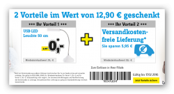 Conrad: USB-LED Leuchte 50cm gratis + Versandkostenfreie Lieferung ( 4,95 € ) Wert 12,90 €