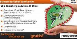 ELV: LED-Herz mit programmierbarer LCD-Laufschrift gratis im Wert von 44€ dazu bestellen (ab 75€ MBW)