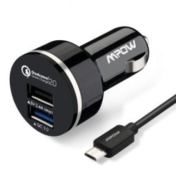 Mpow Ladegerät Schnellladekabel 2.0 30W 2 Ports USB Auto-Aufladeeinheits-Adapter für 11,99€ @Amazon