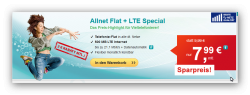 o2: Hellomobil Allnet Flat + 500MB LTE Internetflat bis zu 21,1 Mbit/s statt 9,99€ für nur 7,99€ mtl.