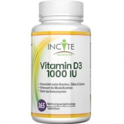 Vitamin D3 hochwirksame 1000 IU 365 Tabletten statt für 12,99€ für nur 1,11€ @Amazon