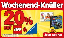20% Rabatt auf Lego und Ravensburger + 30% Rabatt auf Playmobil + 20,00 € Rabatt mit Gutscheincode @Spiele Max