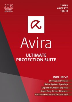 Avira Ultimate Protection Suite 2015 – 2 User / 6 Geräte / 1 Jahr für 17,66 € (39,39 € Idealo) @Amazon