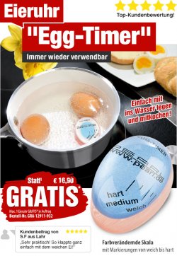 Eieruhr Egg Timer Gratis (nur VSK) rechtzeitig zu Ostern