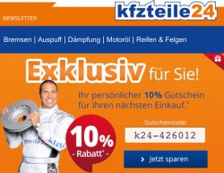 KFZ-Teile24.de: 10% Gutschein auf Alles