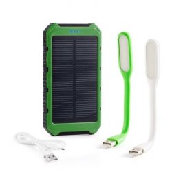 Prime Kunden: 10000mAh Solar-Batterypack + 2 LED USB Lampen 13,64 € statt 20,99 € @ Amazon
