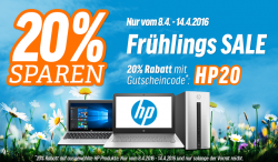 20% Rabatt auf ausgewählte HP PCs und Notebooks im Frühlings-Sale mit Gutscheincode @Notebooksbilliger