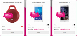 Cyberweekend (alles zum Idealo-Bestpreis) @Telekom z.B. JBL Clip Bluetooth-Lautsprecher für 25,00 € (34,70 € Idealo)