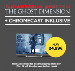 Google Chromecast 2 + Paranormal Activity (Stream) für 24,99 € (39,00 € Idealo) @wuaki.tv