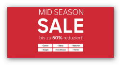[ Lokal & Online] Midseason Sale  mit bis zu 50% Rabatt + 10% Gutschein (19€ MBW) @C&A
