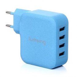 Lumsing 4 Port USB Wandladegerät ab 9,59€ (mit Prime) statt 15,99 € dank Gutschein-Code @ Amazon