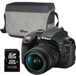 Nikon D3300 Kit AF-P mit 18-55 Objektiv und Zubehörpaket für nur 379€ inkl. Versand [idealo: ~402€] @ebay