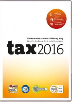 tax 2016 (für Steuerjahr 2015 / Frustfreie Verpackung) für 5,- € ggf. VSK [ Idealo 7,99 € ] @ Amazon