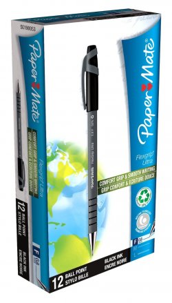 Amazon: 12er Pack Papermate Flexgrip Ultra Kugelschreiber F mit Clip schwarz für nur 1,75 Euro (als Plus Produkt) statt 19,47 Euro bei Idealo