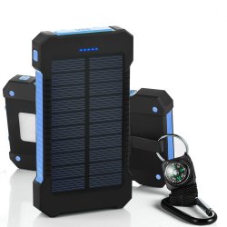 Amazon: Solar Akkupack 10000 mAh Powerbank mit Gutschein für nur 15,39 Euro statt 21,99 Euro