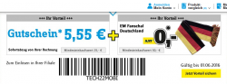 Conrad: 5,55 Euro Gutschein (MBW 25 Euro) + gratis Deutschland EM Fanschal (MBW 50 Euro)