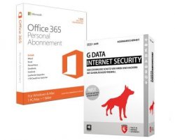 Microsoft Office 365 Personal, 1 PC/ 1 Jahr, inkl. G Data Internet Security für € 24,99 @notebooksbilliger