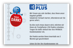 Gratis 250 Payback Punkte für die Vormerkung von Payback Plus