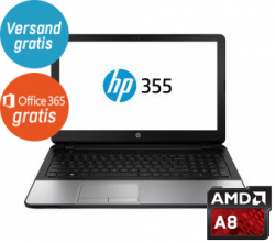 HP 355 G2 N1A31ES Notebook mit 15,6 Zoll 1TB HDD 8GB RAM für 289 € (358,90 € Idealo) @Redcoon