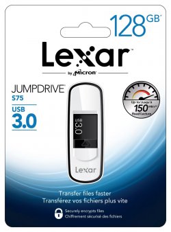 Lexar 128GB JumpDrive S75 USB 3.0 Flash Drive Memory Stick für 20,29 € (31,69 € Idealo) @Amazon