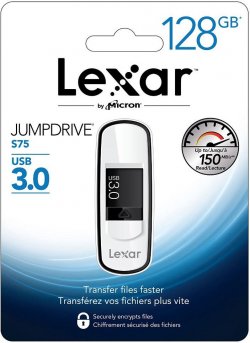 Lexar JumpDrive S75 128GB USB-Stick mit USB 3.0 für 23,99 € oder 64GB für 14,99€ (32,80 € Idealo) @redcoon