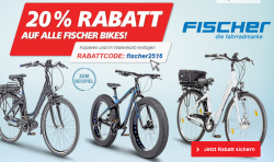 20% Rabatt auf Fischer Fahrräder und Zubehör mit Gutscheincode @Real