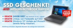 240GB SSD gratis beim Kauf eines Notebooks, z.B. Asus X555LA-XX521D für 389€ inkl. Versand [idealo 409,99€] @arlt.com