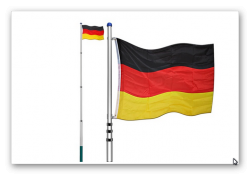 Fahnenmast 6,30m + Deutschlandfahne + Zubehör für 16€ inkl. Versand dank Neukunden-Gutschein @Groupon