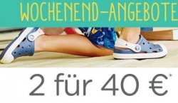 Wochenend-Angebot auf Crocs.de: 2 Paar Crocs Sommer/Freizeitschuhe für nur 30€ inkl. Versand