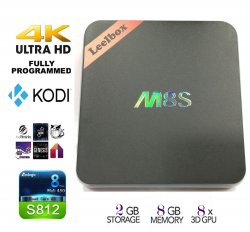 Amazon – M8S Android tv box Android4.4 2G/8G Quad core S812 Kodi preinstalled Dual band 2.4g/5g wifi für 39€