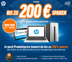 Bis zu 200 € Rabatt auf ausgewählte HP Notebooks und PCs mit Gutscheincodes @Notebooksbilliger