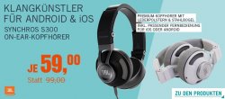 Cyberport: JBL Synchros S300 On-Ear Kopfhörer für nur 59 Euro statt 113,39 Euro bei Idealo