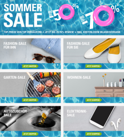 Sommer-Sale mit bis zu 70% Rabatt auf Technik, Fashion, Garten, Wohnen usw. @eBay