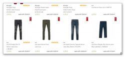 Wrangler oder Lee Jeans ab 4,99€ mit kostenlosen Versand  [ Idealo ] @ Outlet46