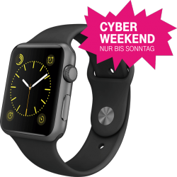 18 Smartwatches bzw. Fitness-Tracker im Cyber-Weekend @Telekom z.B. Apple Watch Sport 42 mm für 319,20 € (379,30 € Idealo)