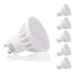 20% OFF LOHAS® GU10 LED Lampe, 6W Ersatz für 50W Halogenlampen, 5er Pack EUR 17,99（VS Liste EUR 21,99)