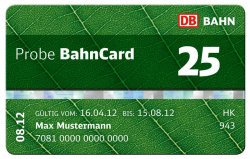 Bahn.de: Probe BahnCard 25 oder Probe BahnCard 50 kaufen und zweite Karte gratis dazu bekommen