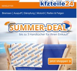 @kfzreile24: Gratis Badetuch 90x150cm ab 100€ MBW 3 Badetücher ab 250€