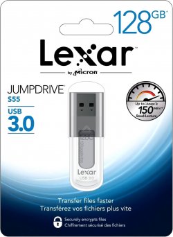 LEXAR S55 USB 3.0 Stick 128 GB für 22 € (41,94 € Idealo) @Media Markt