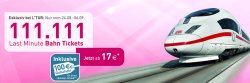 l’tur: Last Minute Deutsche Bahn Ticket quer durch Deutschland ab 17€ – EU Länder ab 39€