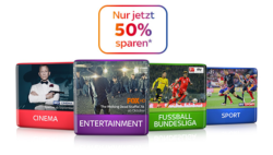 Sky: 50% Rabatt auf alle Entertainment-Pakete (jetzt schon ab 11 Euro im Monat statt 21,99 Euro) und Aktivierungsgebühr von 59 Euro entfällt auch noch