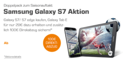 100 € Sofortrabatt auf Samsung Galaxy S7 oder S7 Edge + Samsung Galaxy Tab E für 29 € (143,43 € Idealo) @Saturn